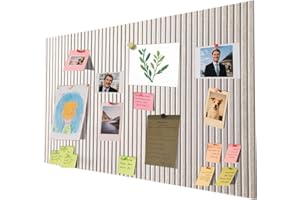 WAVATA Tableau Liege Mural, 60 x 40 cm Tableau d'affichage décoratif en feutre avec ruban adhésif, panneau liege mural affichage photo vision board pour école, maison, cuisine, bureau