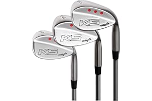 Majek Golf +2 inch over XL Big & Tall Men's Complete Wedge Set: 52° Gap Wedge (GW), 56° Sand Wedge (SW), 60° Lob Wedge (LW) Right Handed Regular Flex (Tall 6'3"+ / +2"Over) Jumbo Black Pro Velvet Grip