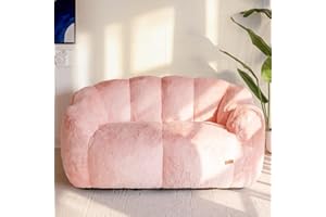 ‎MAXYOYO MAXYOYO Sitzsack, Floralförmige 2 Sitzer Sofa mit Memory-Foam Füllung, Weiches Kunstfell Sitzsack Giant für Wohnzimmer Schlafzimmer