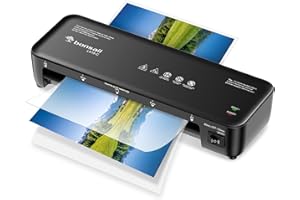 Bonsaii A4 Laminator Machine with Never Jam Technology, Two Heat Settings for 80MIC/125MIC, High-Speed Laminating, Max 230mm Width (A4 Size) for Home, Office, and School Use - Black (L418-C)