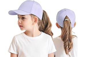 GENDEDA 3-8 Jahre Kinder Baseballkappe mit Pferdeschwanz für Mädchen Jungen Golf Visor Hut Basecap Sonnenblende Hut UV-Schutz Schirmmütze Sommermütze Junior Sommerhut Tennis Kappe Sonnenhut Visier UPF 50+