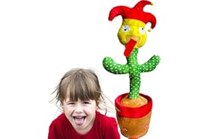 DARIICHA Dancing Cactus Toy: Talking Singing Cactus, Plush & Interactive Toy, Repeating What you Say and Dance for Endless Fun & Entertainment, Christmas and Decoration Piece, USB Rechargeable [03]