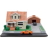 Jada Toys Hızlı ve &Ouml;fkeli Nano Hollywood Rides Dom Toretto'nun Evini Sergileyen Diorama, İki adet 1,65" D&ouml;k&uuml;m Araba, &Ccedil;ocuklar