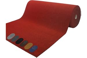 casa pura Passatoia al Metro Anti-Sporco - Hong Kong - Tappeto Entrata Interno Asciugapassi - Moquette a Pelo Corto - Molte Misure - Rosso - 100 x 150 cm