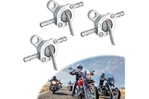 MPLEHDA Lot de 3 robinets à essence universels de 6 mm - Robinet Essence 6mm, Commutateur de Carburant Robinet De Bouchon De Carburant Essence Avec Fonction De Verrouillage Pour Cyclomoteurs