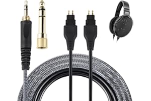 SOULWIT Kopfhörer Kabel für Sennheiser HD660S/HD660S2/HD650/HD600/HD580/HD58X/HD565/HD545/HD535/HD525/HD265/Massdrop HD6XX, Verlängerungskabel mit 3,5mm Stecker und 6,35mm Adapter (1,2 m/4 ft)