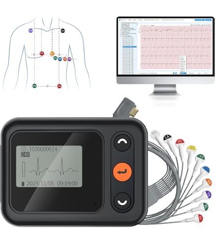 Wellue 12-Kanal EKG-Kabel Für TH12 – Professionelles Zubehör Für Gesundheitsmonitoring