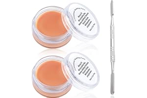 Beteligir 2Pcs Scar Wax Kit with Spatula, Fake Nose Stage Zombie Cosplay Costume SFX Makeup, Special Effects Fake Molding Wound Skin Wax Body Paint Halloween Set with Spatula (01)