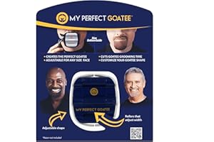 My Perfect Goatee - Men's Shaving Template - Create a Perfectly Shaped Goatee Every Time - Easy to Use and Clean - Adjustable and Fits Most Faces – Saves Van Dyke Beard Shaving Time - by GoateeSaver