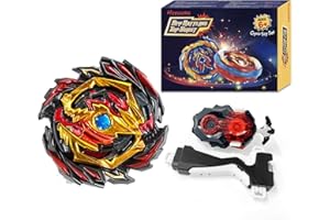 Hozuumo Bey Battling Tops Brust Turbo Starter Set, 4D Metall Fusion Kampfkreisel, Bey Arena Blade Spinning Tops mit Launcher, Geschenk-Sets für Kinder 02