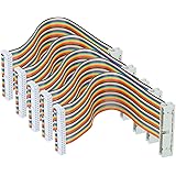 T opiky 5-teiliges GPIO-Kabel für Raspberry Pi 40-poliges Flachbandkabel Computerzubehör 20 cm(Männlich zu weiblich)