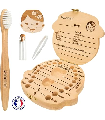 Boîte à Dents Personnalisée Souris Dorée - Gravure Au Laser - Idée Cadeau Unique Pour Enfant