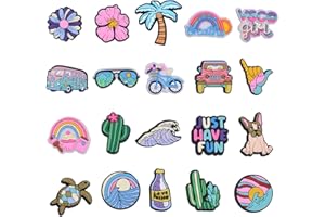 BQLYblink Charmes de Chaussure 20 Pièces Pins pour Shoe Charms pour la Décoration de Chaussures Cadeaux de Fête ou d'Anniversaire pour Filles et Garçons