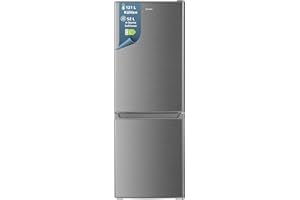 homeX Kühlschrank mit Gefrierfach | Kühl Gefrierkombination freistehend | 173 Liter Nutzinhalt | 4-Sterne Gefrieren | Höhe 142,5 cm | Leise 40 dB | Große Kühlgefrierkombi silber | CFS1110-S