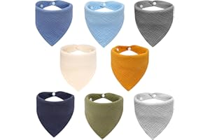 AUPOWER Baby Dreieckstuch Lätzchen 8 Stück