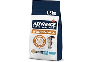 AFFINITY ADVANCE VETERINARY DIETS Advance Veterinary Diets Weight Balance - Croquettes pour Chats avec des Problèmes de surcharge pondérale - 1,5kg