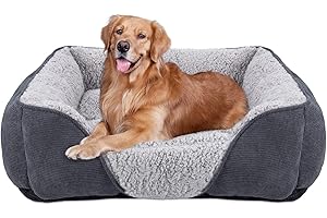 JOEJOY Hundebett Mittelgroße Hunde, Hundekorb Waschbar, Flauschig HundeköRbchen, rutschfest Hundebetten, PlüSch Hundesofa für Hunde und Katzen, 76×61×23 cm