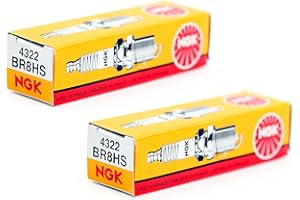 BISOMO 2x NGK - BR8HS - Zündkerze entstört für Motorrad, Roller, Moped wie Simson Yamaha Aprilia Derbi DKW und viele andere - Gewindedurchmesser 14mm, Widerstand 5 KOhm.