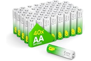AA Batteries Double A Batteries Long Lasting Battery Power for High Performance Devices, ideal for every day use with 10 year shelf life Alkaline 40 pack by GP Amazon Exclusive