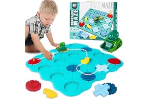 AUAUY Road Builder Puzzle gra planszowa, STEM Activity Maze gry planszowe, duża planszowa gra stołowa z samochodem, zabawka logiczna dla dzieci do gry wieloosobowej i rodzinnej, prezenty edukacyjne