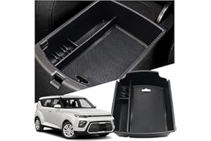 Ruiya Compatible with Kia Soul EV e-Soul Booster 2020-2023 2024 Centre Console Storage Box, Armrest Organiser Tray Centre Armrest Car Storage Box Centre Armrest Glove Box Soul EV Accessories