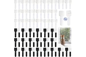 JRJRN 80 Pezzi Fissaggio della Rete per Gatti da Balcone, Ganci Adesivi Esterni per Gatti Rete, Gancio Adesivo per Esterni