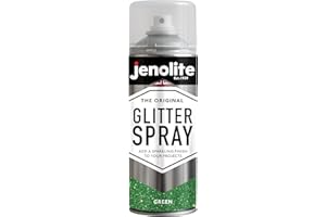 JENOLITE Glitter Spray Paint | GREEN | 400ml | Multi Surface Glitter Spray Paint | Ideal for Artistic Projects : Perfect for Picture Frames, Mirrors, Ornaments & Crafting