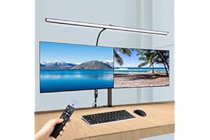 TONGLIN Desk Lamps For Home Office,2800 LM 30W Bright Desk Light, 93cm Wide LED Lamp, 5 Levels Brightness 3 Temperatures Workbench Office Lighting Table Lamp