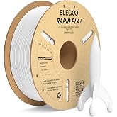 ELEGOO High Speed PLA+ Filament 1.75 1kg White | Speed 30-600mm/s, Dimensional Accuracy +/- 0.02mm, 1kg Spool, for Most 3D Pr