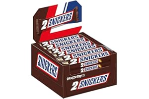 Snickers czekoladowe batoniki | orzeszki ziemne, karmel | 24 podwójne batoniki w pudełku (24 x 2 x 40 g)