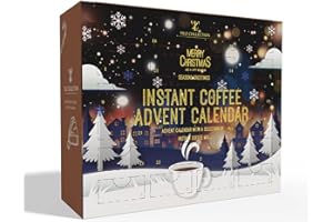 TILZ COLLECTION Instant Coffee Advent Calendar 2025 for Adults | 24 Individually Wrapped Flavoured Coffee Sachets | Coffee Gift Set for Men & Women | The Perfect Non-Chocolate Gift for Men & Women