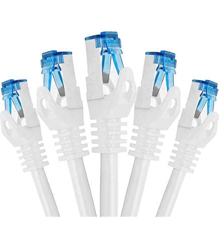 5 Cavi Di Rete Cat7 Da 2m - Cavo Ethernet 10000 Mbps Per Internet Veloce, RJ45 Nero | Gaming E Streaming - Foto 10