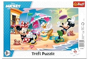 Trefl Amis, 15 Pièces, pour Les Enfants à partir de 3 Ans Puzzle, 31390, Disney Mickey Mouse and Boyfriends