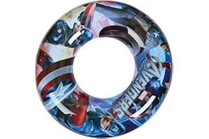wopin Anneau de Natation Captain America Avengers, Anneau d'eau Gonflable pour Piscine Captain America, Anneau de Natation créatif Gonflable pour bébé, bouée de Sauvetage en PVC (70CM)