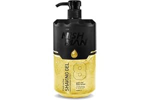 ‎NISHMAN NISHMAN Rasiergel 08 - Gold One 1000ml - Für eine Sanfte Rasur, Feuchtigkeitsspendend und Pflegend - Perfekter Schutz für Glatte Haut - Frischer und Lang anhaltender Duft - Männerpflege