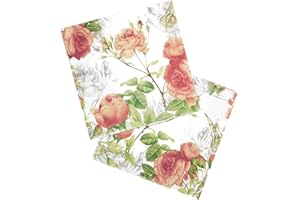 ZELTEN 20 Servilletas de Papel de Colores Decoupage Vintage Cena Fiesta del Té Ducha Servilletas, Chinese Rose