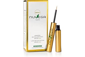 NUTRACOSMETIC Nuvega Lash Super V - Serum Pestañas y Cejas para unas pestañas largas en sólo 4-6 semanas I Vegano I Serum para el Crecimiento de Pestañas I Crece Pestañas/Alargamiento I Made in Germany I 3ml