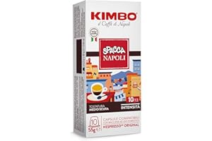 Kimbo Napoli Kaffeekapseln, kompatibel mit Nespresso, 10 Packungen mit 10 Kapseln (insgesamt 100 Kapseln)
