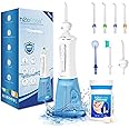 H2ofloss 2023 upgraded whitening water floss, portable and rechargeable, gentle teeth whitening, IPX7 waterproof (P11White)