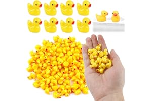 AYHYHLJZJ 100 Pcs Mini Canards en Résine, Petits Canard Miniature Résine, Miniatures Figurines de Canard Mini Canard en Plastique Petit pour Le Bricolage pour Aquarium Jardin Bricolage Potting Paysage