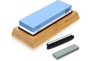 ‎SHAN ZU SHAN ZU Schleifstein Abziehstein Wetzstein für Professionell 2-in-1 Doppelseitiger Messerschärfer, Körnung 1000/6000 mit rutschfestem Silikonhalte für Küche Messer