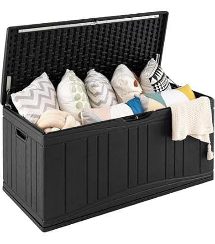 VidaXL Tuinbox met wielen 283 L poly rattan grijs