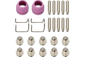 QWORK® SG-55 AG-60 WSD-60 plasmaskärare fackla spetsmunstycken, plasmaskärbrännare förbrukningsvaror kit, passar för AG-60, A