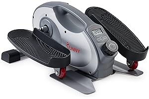 SUNNY HEALTH AND FITNESS Sunny Health & Fitness Compact Under Desk Elliptical Exerciser, Portable Pedal Training Machine for Home Workout, 2-in-1 Sit or Stand Cross Trainer, Optional Free SunnyFit App
