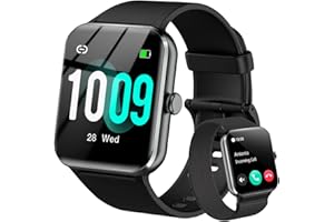 Baolubao Smartwatch Damen Herren mit Telefonfunktion/Message Reminder,Sportuhr mit 100+Sportmodi,Fitnessuhr,Pulsmesser,Schlafmonitor,Schrittzähler,Smart Watch für Android iOS