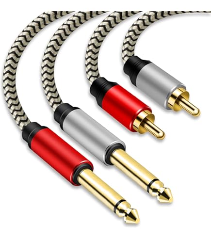 CSL-Computer - Câble Audio Y De 10m HQ Stéréo Jack 3,5mm Vers RCA Y - Câble 1 X Fiche Jack Mâle Vers 2 X Fiches Cinch RCA Mâle - Fiches Plaquées Or