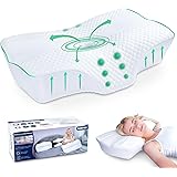 SAHEYER Almohada Cervical, Almohada Cervicales y Cuello Almohada Antironquidos para Aliviar el Dolor de Cuello y Espalda, Erg