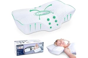 ‎SAHEYER Nackenkissen Kopfkissen Memory Foam Kissen, Nackenstützkissen für Orthopädisches Kissen und Schlafkissen, Ergonomisches Seitenschläferkissen für Optimale Unterstützung in Allen Schlafpositionen