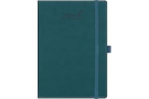 BEZEND 18-Monate Buchkalender 2024 2025 Terminplaner A5 PU-Leder Hardcover Kalender [Dunkelgrün] Wochenkalender Juli 24-Dez 25 1 Woche 2 Seiten | Planer mit Stifthalter