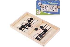 JOYUE Katapult Brettspiel, Fast Sling Puck Game Tragbares Eisball-Kampfspiel Bouncing Hockey Brettspiel, Tisch Slingshot Brettspiel, Spiel Stoßstange Schach, Desktop-Spiel für Kinder & Eltern-Kind